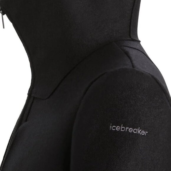 Icebreaker Felted Merino Wool Hooded Jacket - Black, XS - Picture 8 of 8